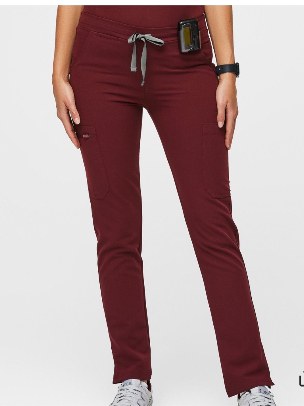 FIGS Women's Burgundy Yola Tall Skinny Scrub Pants